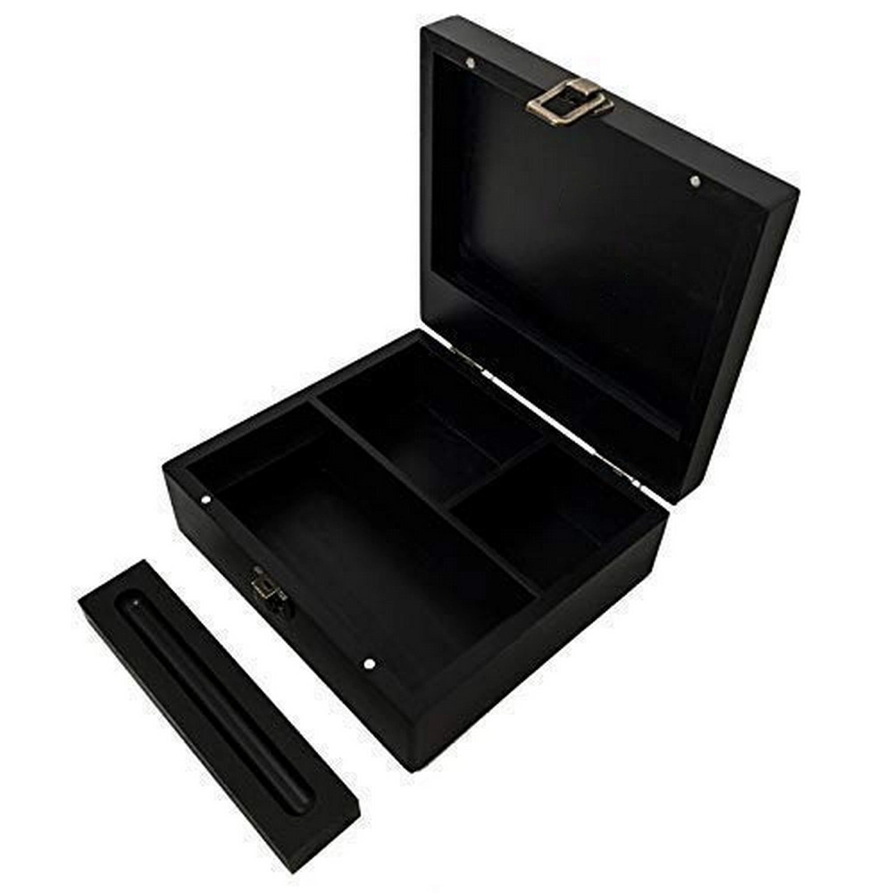 Black Paint Stash Box Smell Proof Stash Box Wholesale/Supplier Hash Stash Box