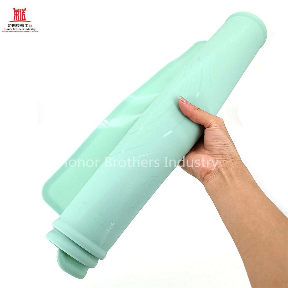 60X40cm Placemat Non-Stick Silicone Baking Mat Kneading Pad Kitchen Mat, Green