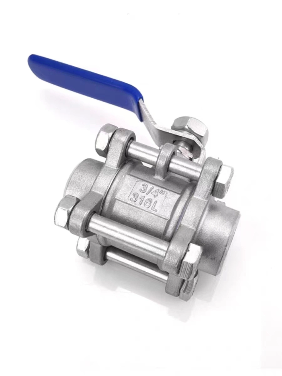 304 316 316L Stainless Steel Butt Welding Connection 3PC Ball Valve