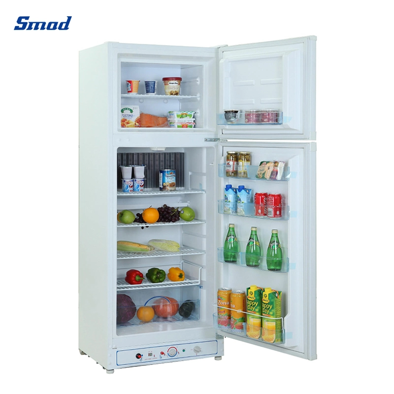 Gas Only and Gas Electric AC Functions Double Doors 213L Absorption Fridge