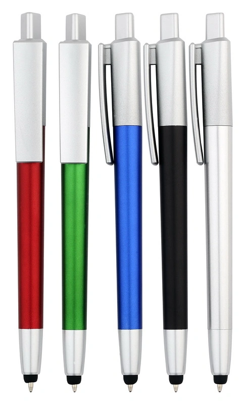 Office Ballpen plástico, tela de toque do stylus Ballpen Ballpen, negócios, caneta esferográfica com o logotipo personalizado, Dom Promocionais Caneta esferográfica