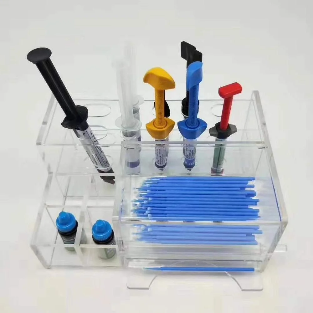 Dental Resin Syringe Organizer Holder Case Acrylic Resin Placement Rack