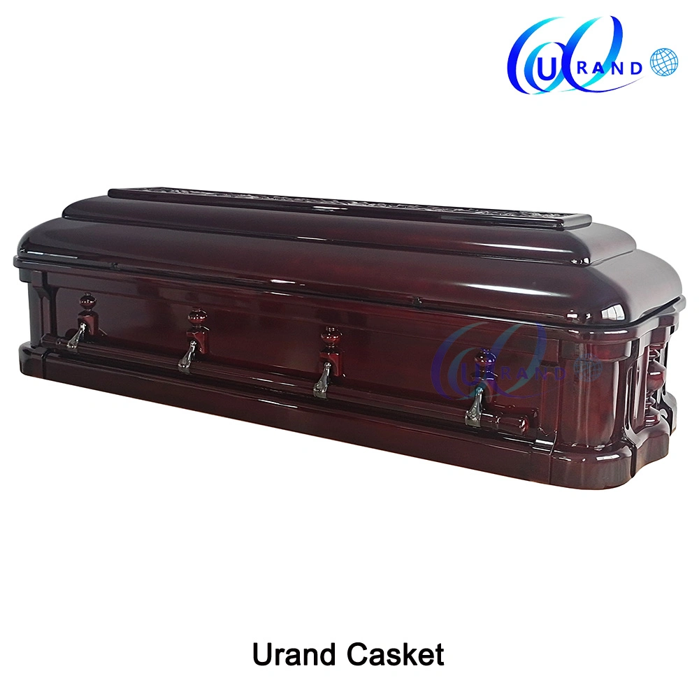 Luxry President American Style Chinese Culture Red Velvet Interior Casket
