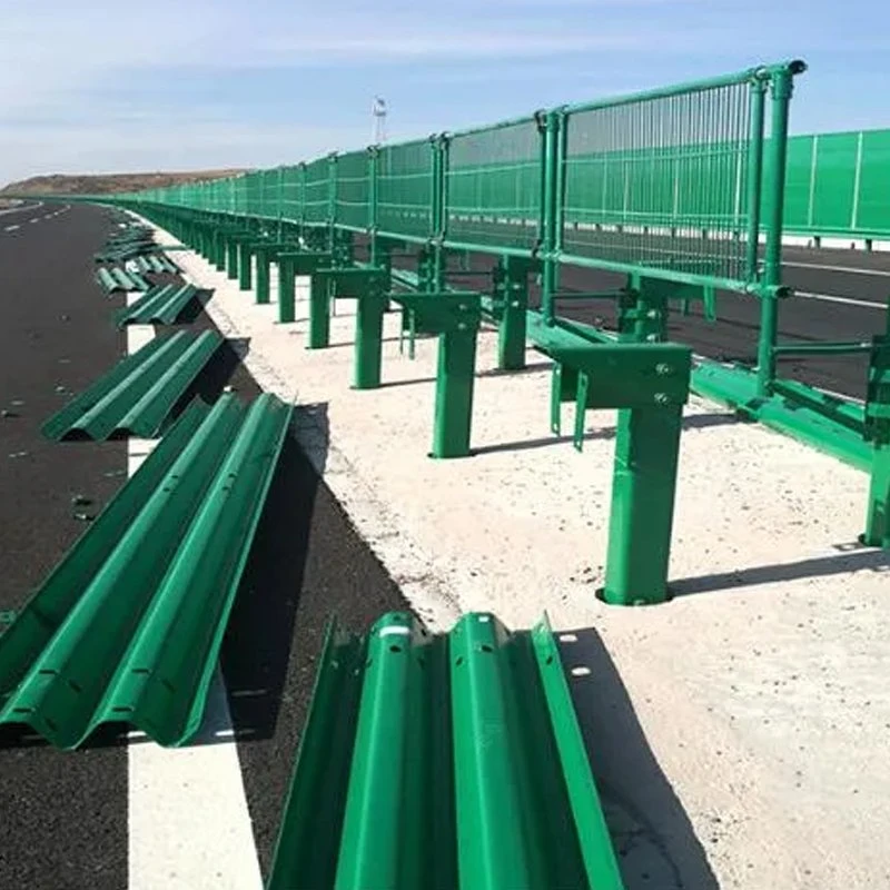 Roadway Traffic Safe Road Defenses Corrugated W Beam Highway Guard Rail