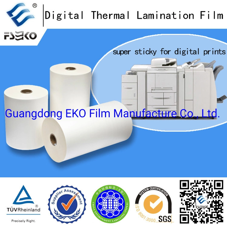 Digital BOPP Thermal Laminating Film with Electrostatic Imaging Technology Digital Printers (35mic gloss and 35mic matt)