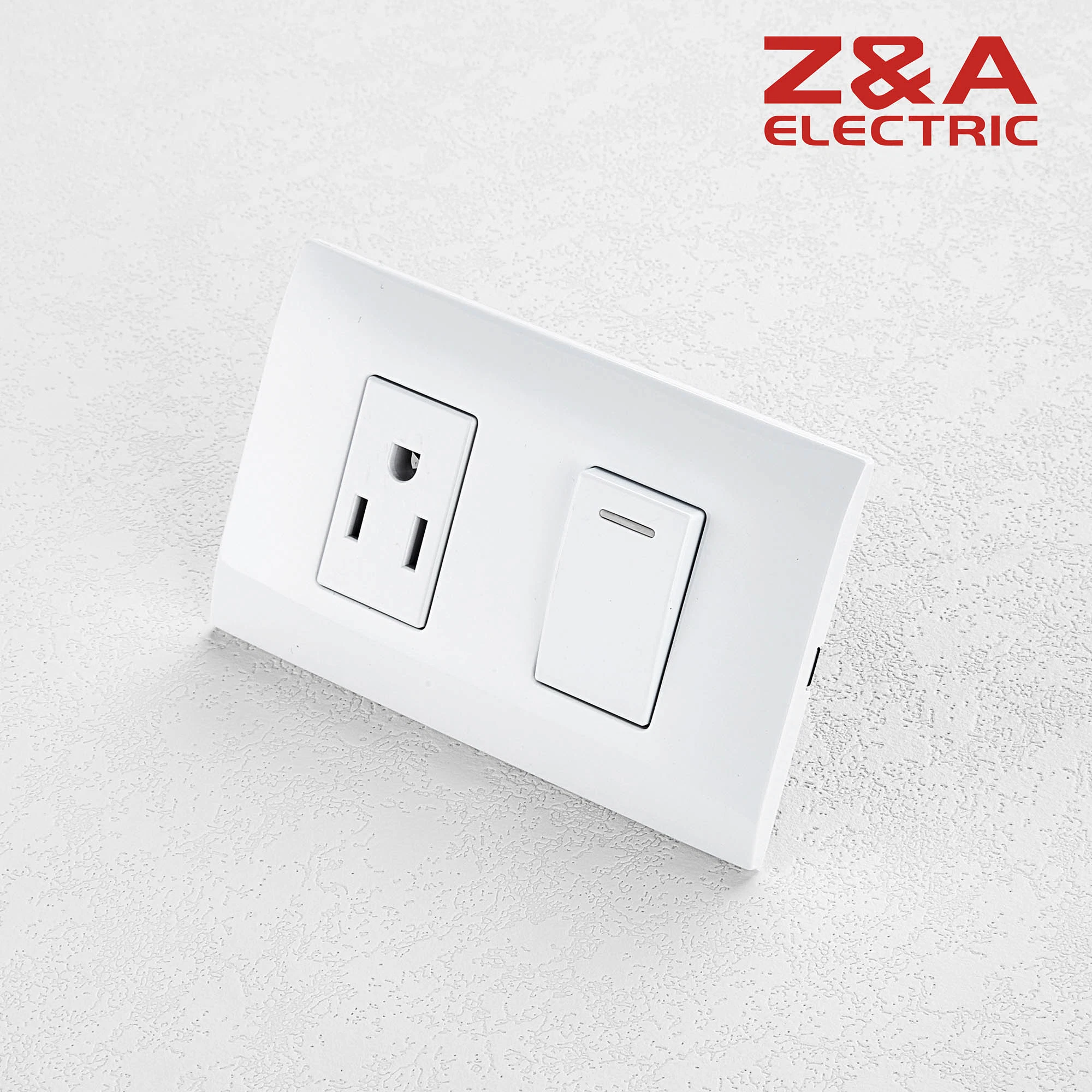 Accesorios eléctricos interruptor de pared para casa de luz de PC y toma para Color diferente