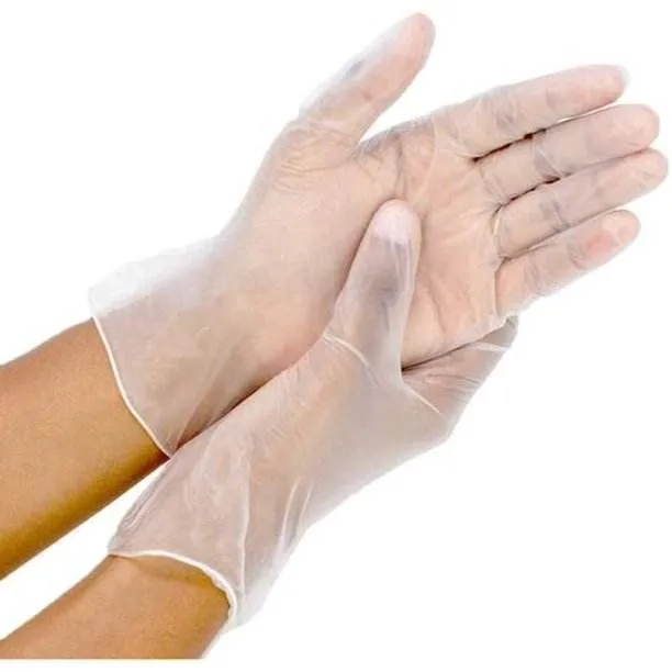 PVC Exame Blend de nitrilo sem pó Trabalho Guantes Palma de luvas de nitrilo