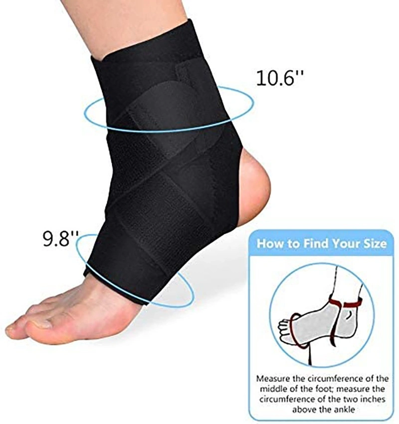 Attache de support de renfort de liage de la cheville de la protection de la courroie de soutien interarmées, Sports, Foot Guard entorses blessures pansement protecteur Wrap Wrap talon sangle ESG17002