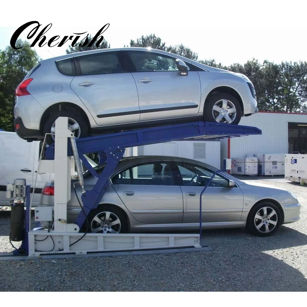 Cars Automated Two Layer Underground Stacker Parking Lift System