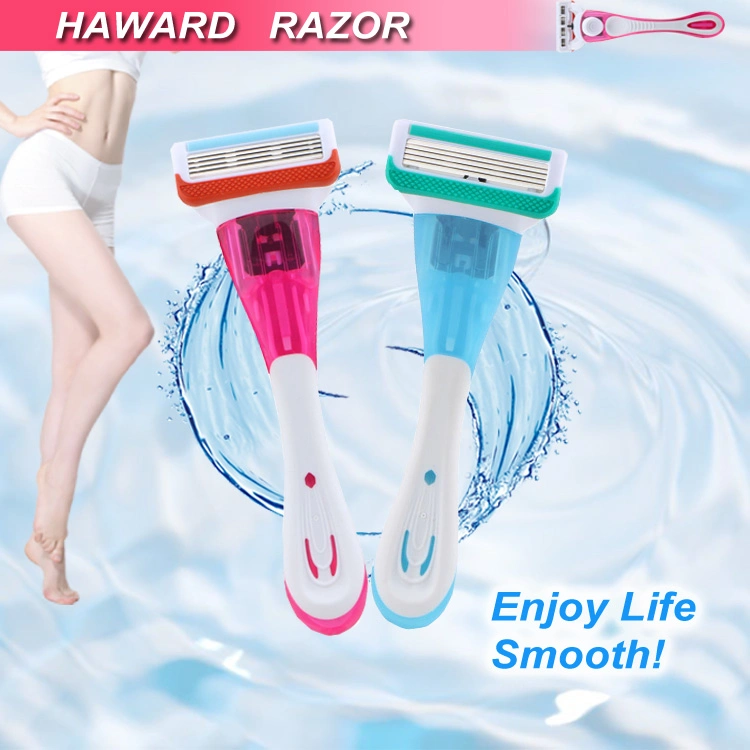 D956L Private Label 5 Blades Shaving Razor Hair Removal Products Women&prime; S Razor System