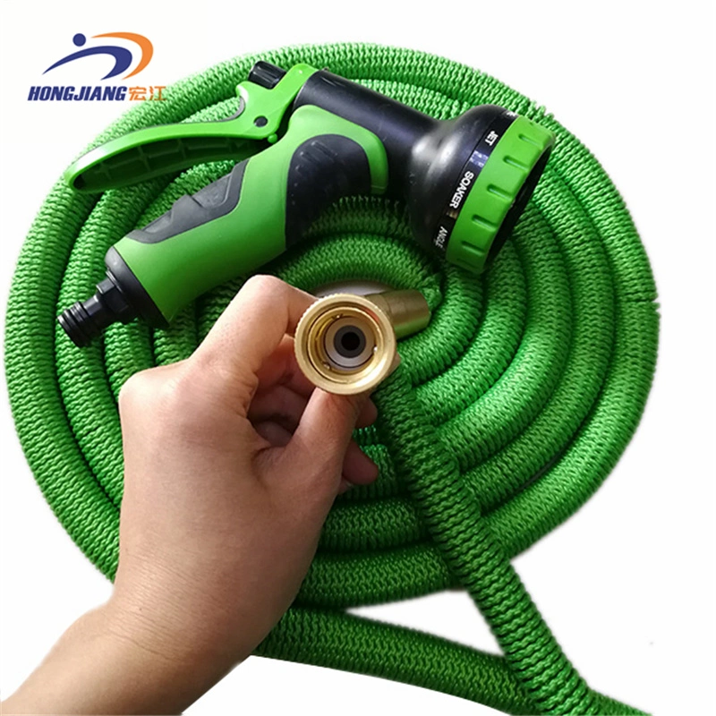 25FT 50FT 75 100FT Flexible Irrigation Fibre Braided Garden Hose 12mm 16 19 25mm PVC Garden Water Hose Pipe with Brass Fitting