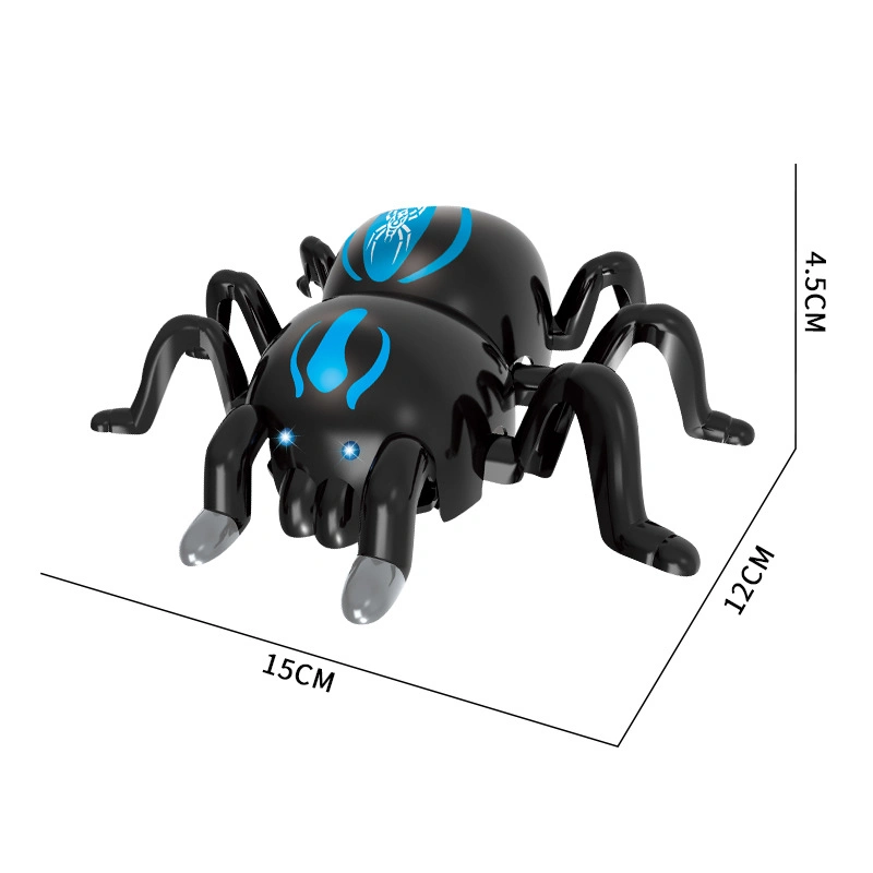 2.4G Infrared Remote Control Wall Climbing Spider Toy Kids Novelty Electric Radio 4 Channel RC Stunt Spider Mischief Prank Toy