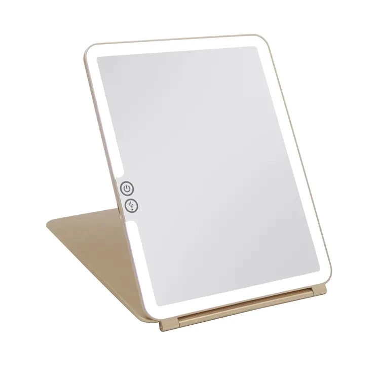 Table pliable miroir miroir de maquillage de promotion de forme carrée Princess miroir cosmétique pliable portable