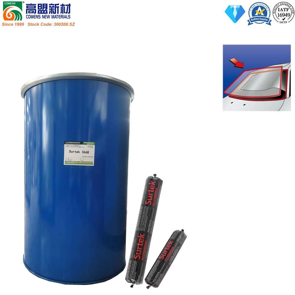 Solvent Free High Strength Polyurethane Adhesive Sealant for Windshield Direct Glazing of Car, Bus, Train, Boat