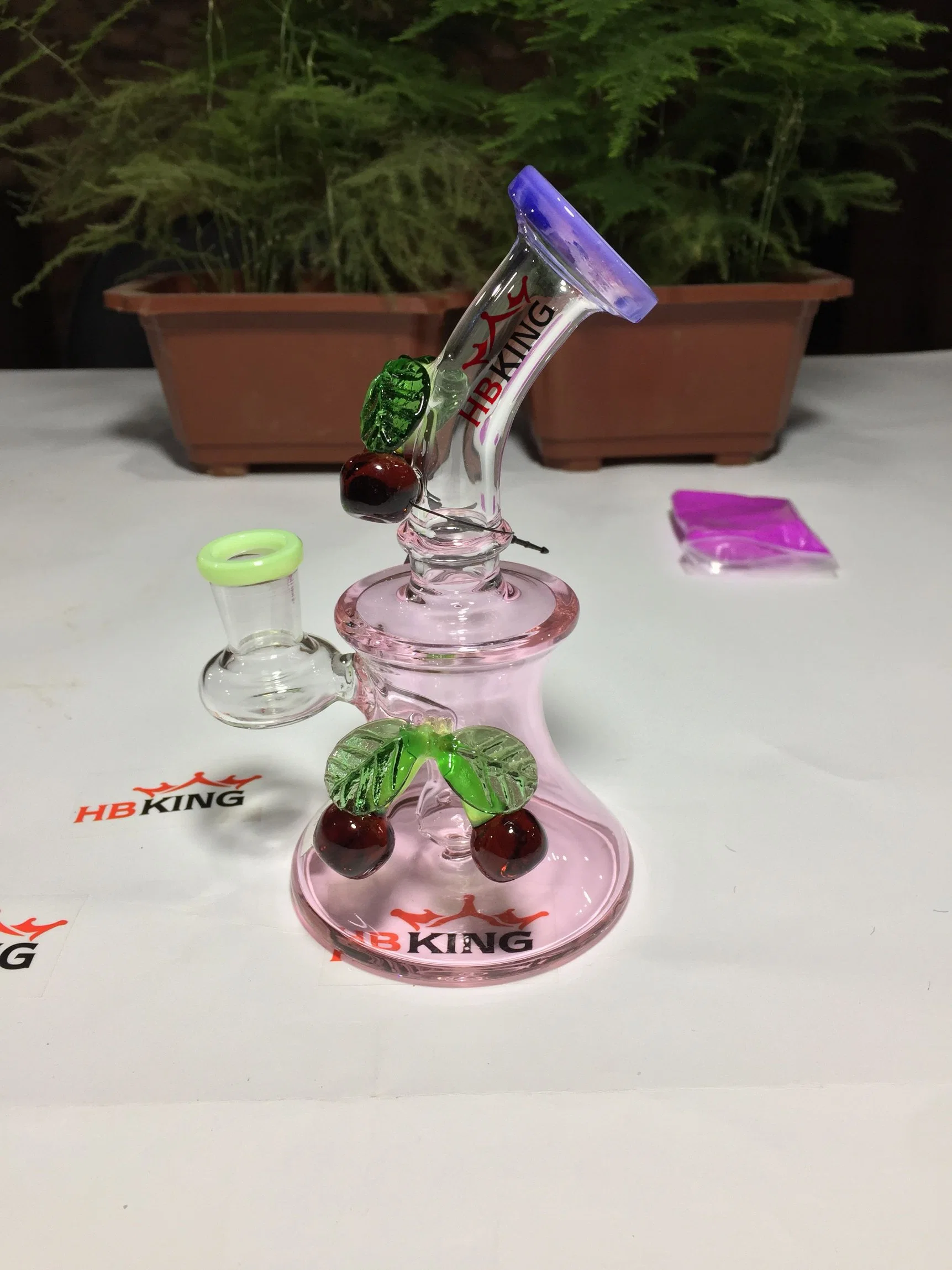 Hbking Waterpipe 2019 Hand Pipe Colorful Glass Water Pipe, DAB Rig, Art Work, USA Glass Water Pipe Bubbler Oil Rig Heady Glass Glassware