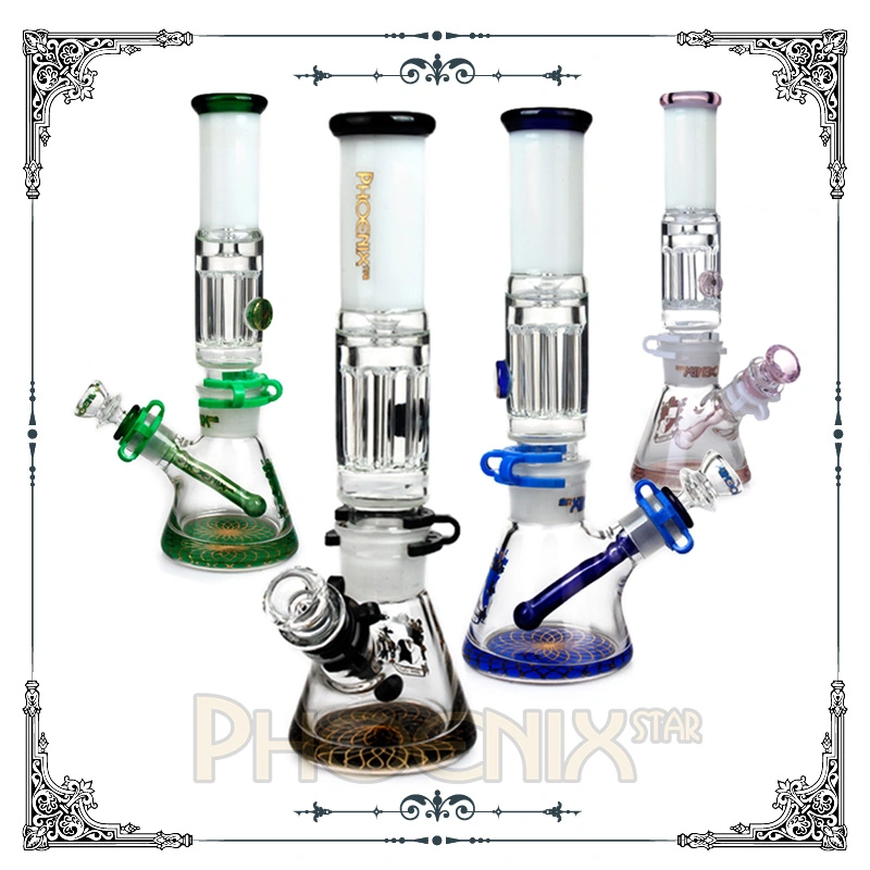 High quality/High cost performance  12 Inches Freezable Glass Pipe with Reinforced 8 Arm Pillar Perc Glass Smoking Water Pipe Wholesale/Supplier