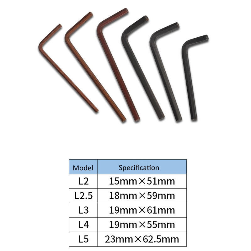 CNC Tool Accessories L Type Allen Key Wrenches L2 / L2.5 / L3 / L4 / L5