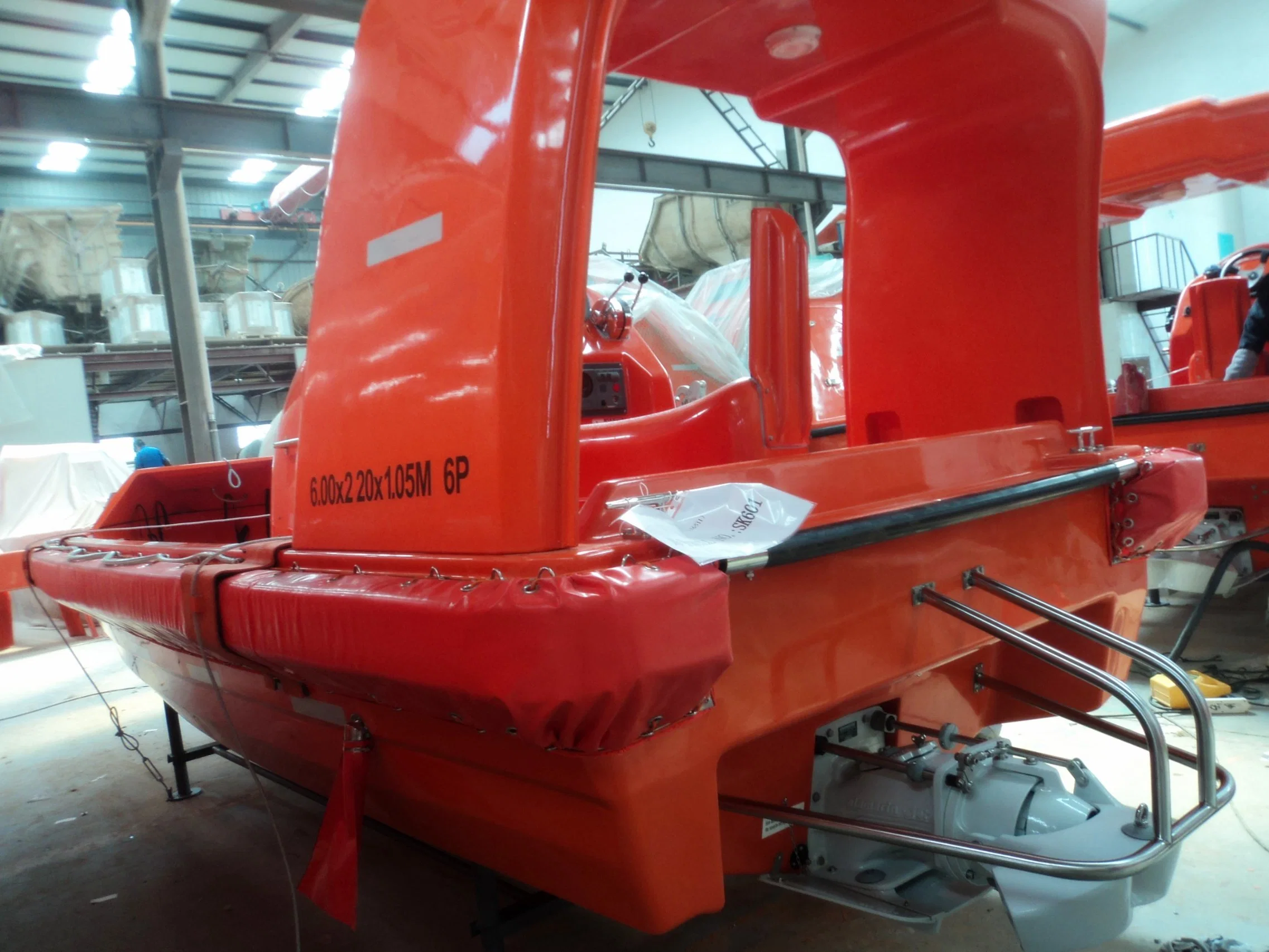 Fiber Glass Boat 15 Persons Outboard Motor or Diesel Engine 6 Persons Fast Rescue Boat