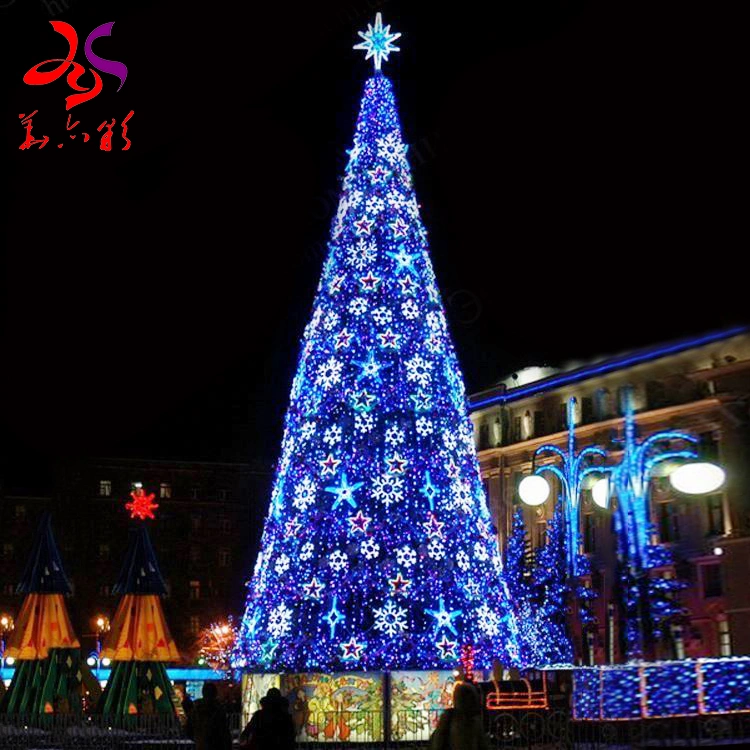 Festival Large PVC Glitter Lighting Handmade PE Christmas Tree