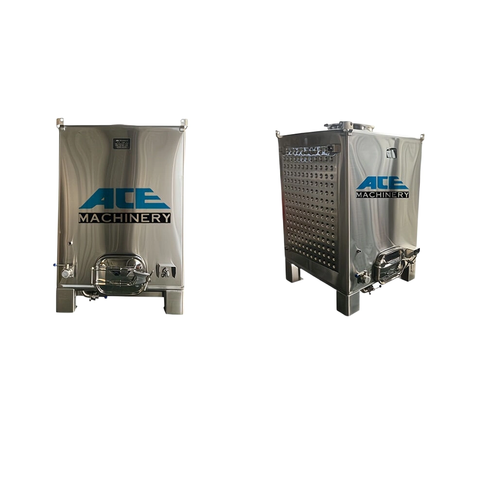 prix d'usine 1000L 1300L 1500L 2000L IBC Réservoir en acier inoxydable fourre-tout conteneur de transport de produits chimiques liquides dangereux IBC conteneurs-citernes de stockage