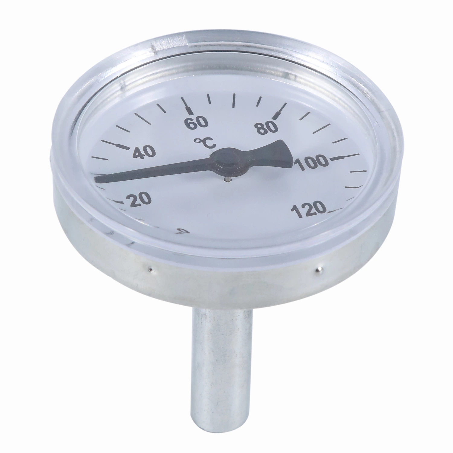 Stainless Steel Thermo-Manometer, Bimetal Thermometer 100mm Stem