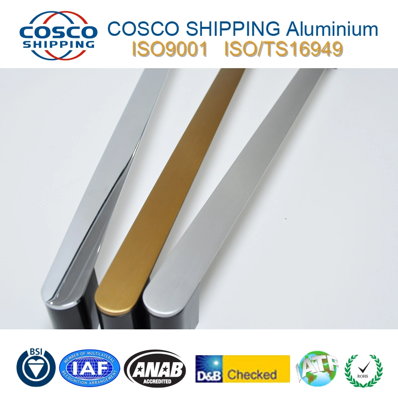 OEM/ODM Aluminium Extrusion Handle with Various Finishes (ISO9001: 2015 & RoHS certificated)