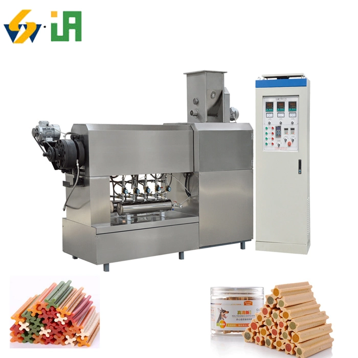 Professional Supply Dog Treat Dog Chews Making Machine Pet Treat Extruder Dog Cat Teething Stick Chewing Gum Production Line