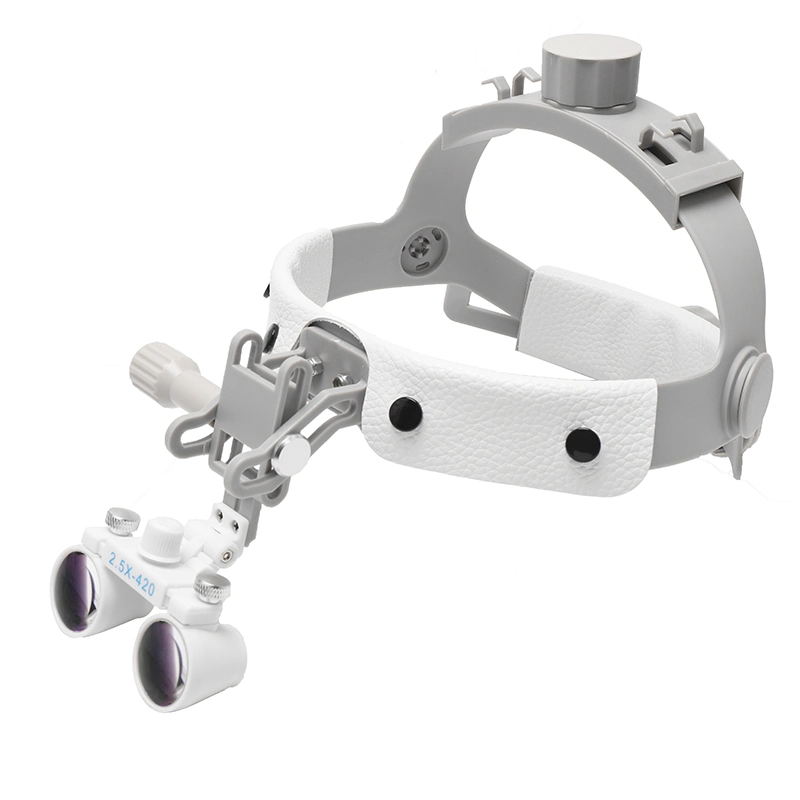 Instrumentos dentales Lupa médica portátil banda de cabeza Loupes binocular Loupes dentales