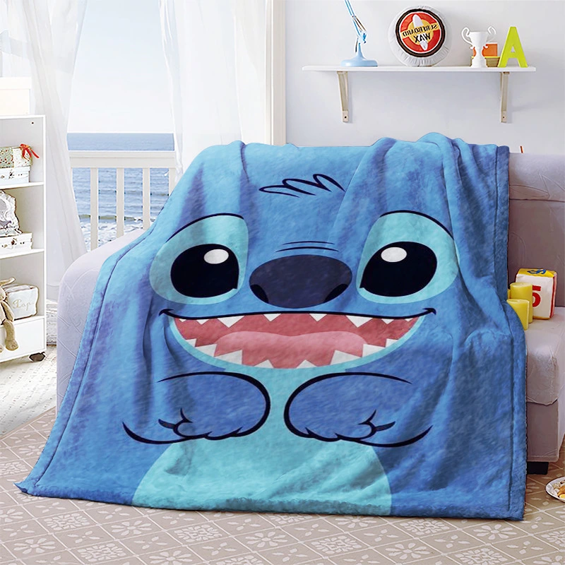 Lilio &amp; Stitch Anime Customized Blanket Plush Velvet Warm Decoration Bed Home Throw Sofa Blankets Unisex Children Boys Gifts New