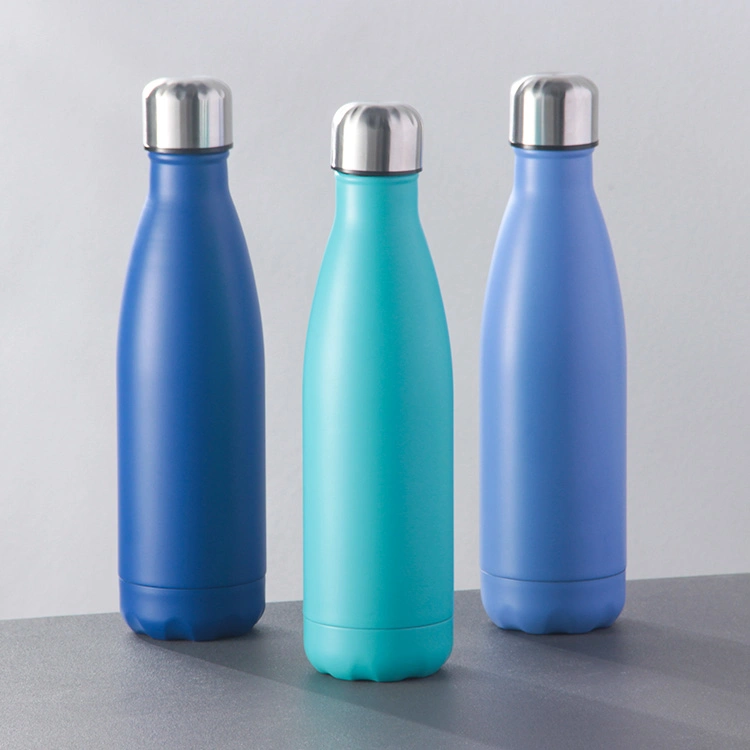 500ml Spray Paint Outdoor Cycling Flask Custom Color Portable Sports Water Drinking Cup Colar Shape Stainless Steel Vacuum Bottle