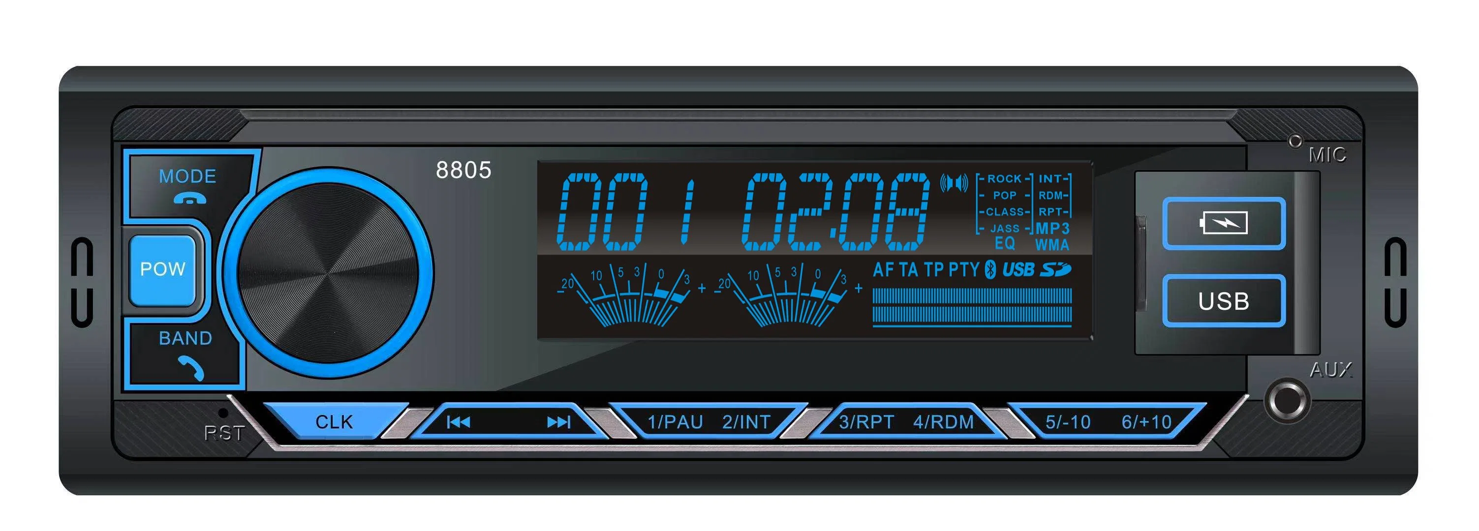 Radio FM audio del coche Reproductor de mp3 Pantalla LCD con manos libres Bluetooth