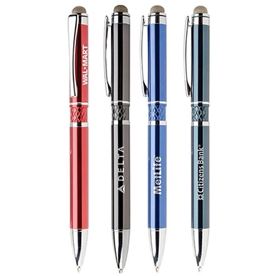 Promotion Gift Fashion Design Sleek Executive Metal Pen with Handy Stylus/Stylus Ball Pen/Stylus Ballpoint Pen