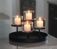 Table Centerpiece Candle Holder Tray