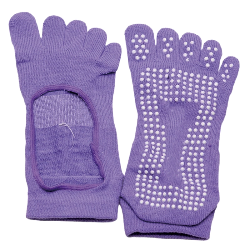 Cotton Knitted Anti-Slip Yoga Gloves