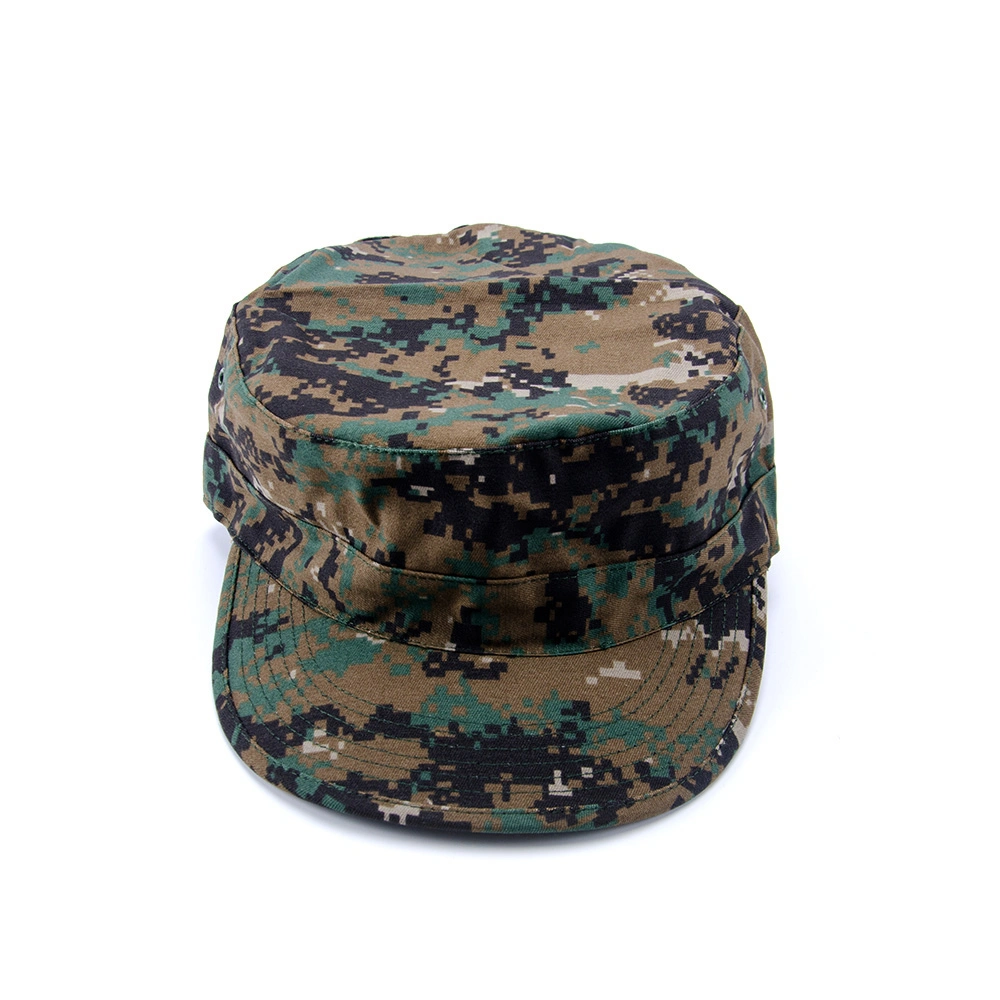 Large Stock High quality/High cost performance Camouflage Army Style Caps Military Style Flat Top Cap