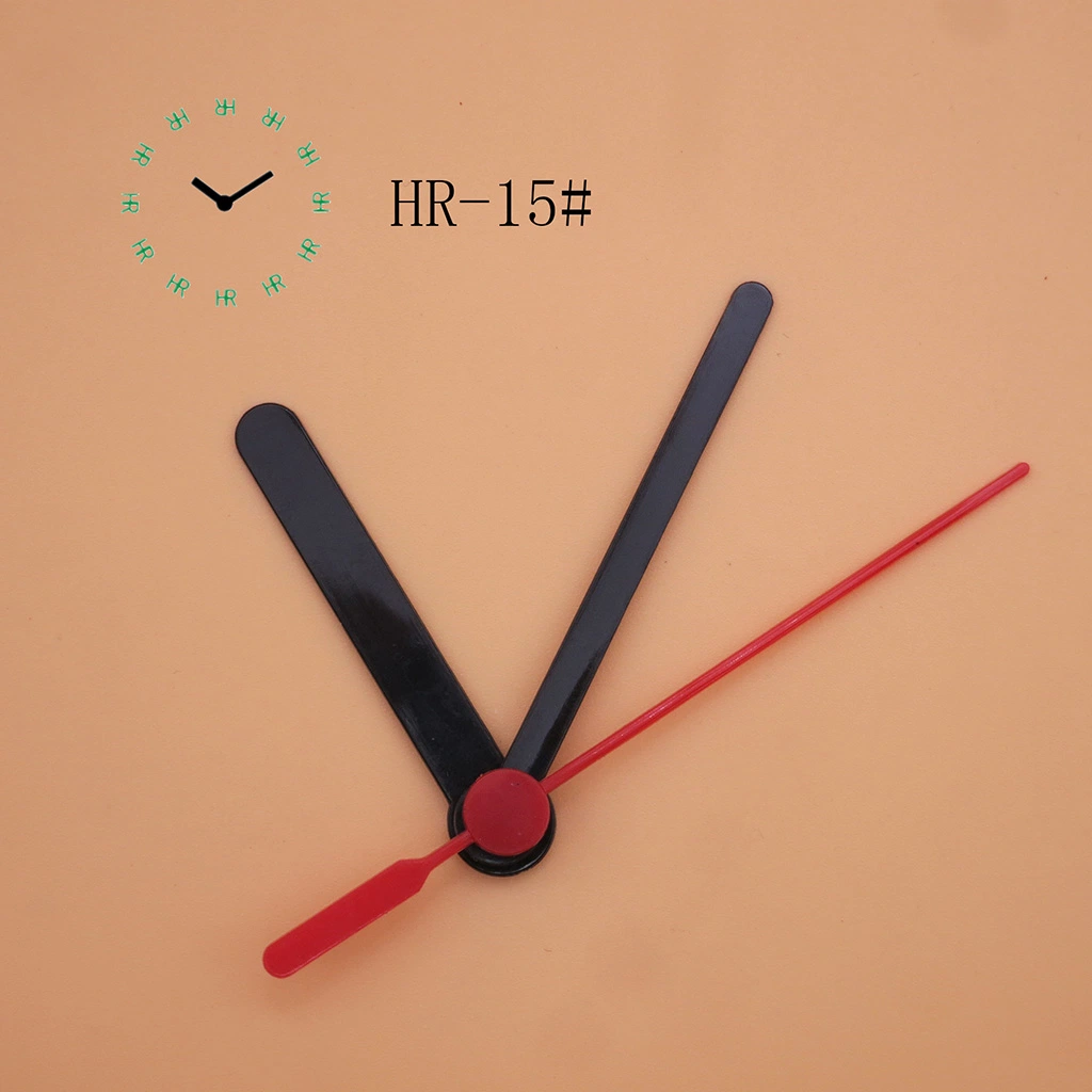 Hr-15 de haute qualité 58mm en plastique noir et rouge à la main de l'horloge de seconde main