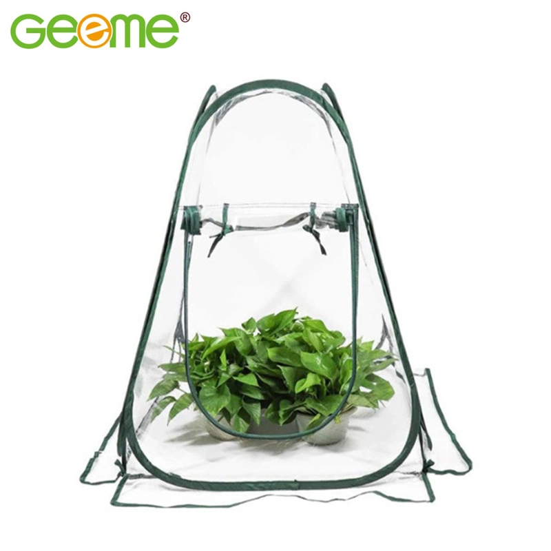Petit jardin de fleurs plante chaleureuse maison verte Mini pvc capot Flowerpot tente en plastique serre Portable pour Patio Jardin d'accueil