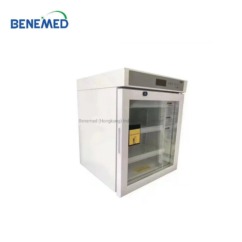 50L Vertical Upright Medicine 2 to 8 Degree Pharmacy Refrigerator Deep Freezer with Tray