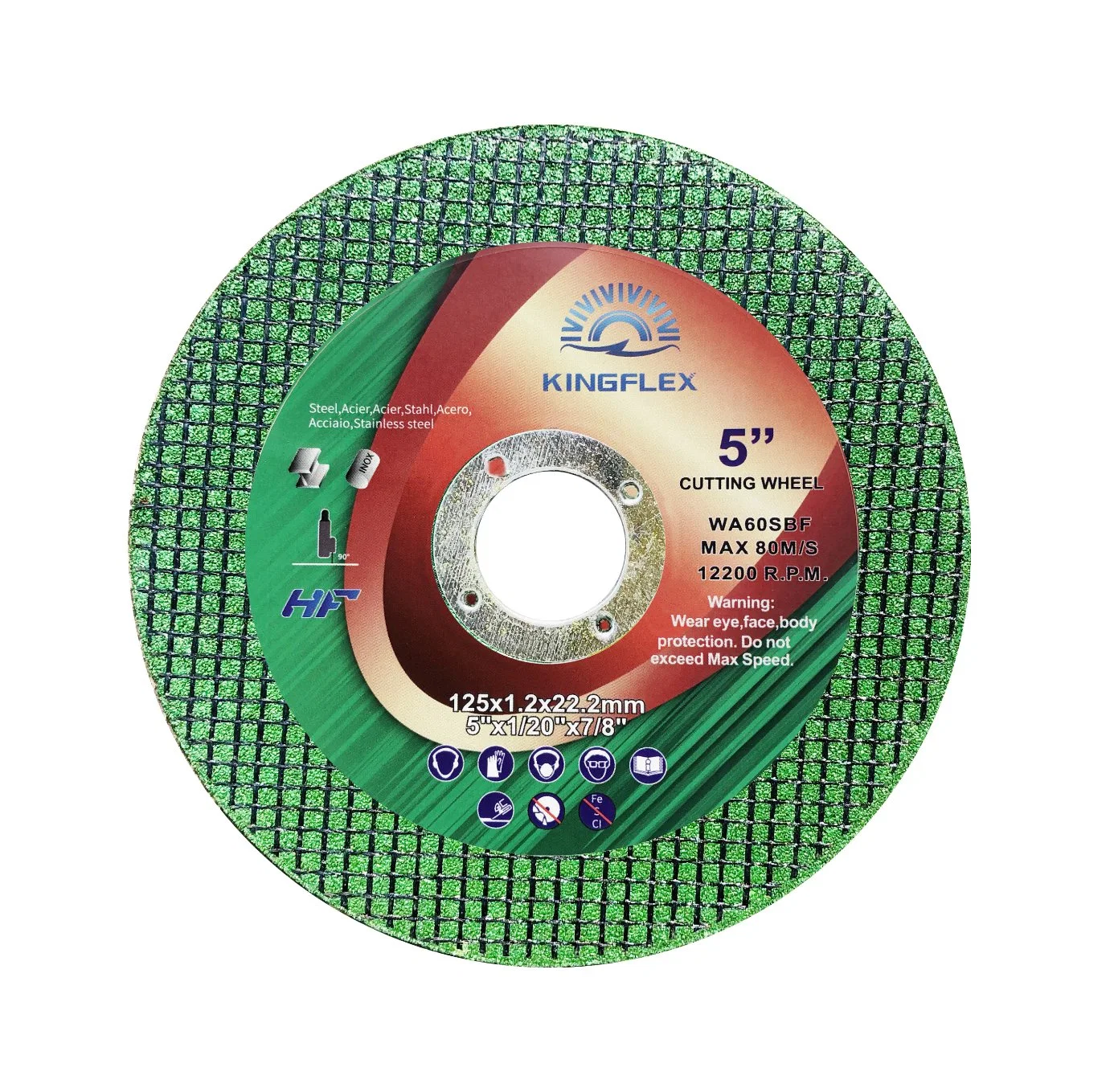 Abrasive Disc, 125X1.2X22.23mm, 2nets Black, for General Steel, Metal and Stainless Steel