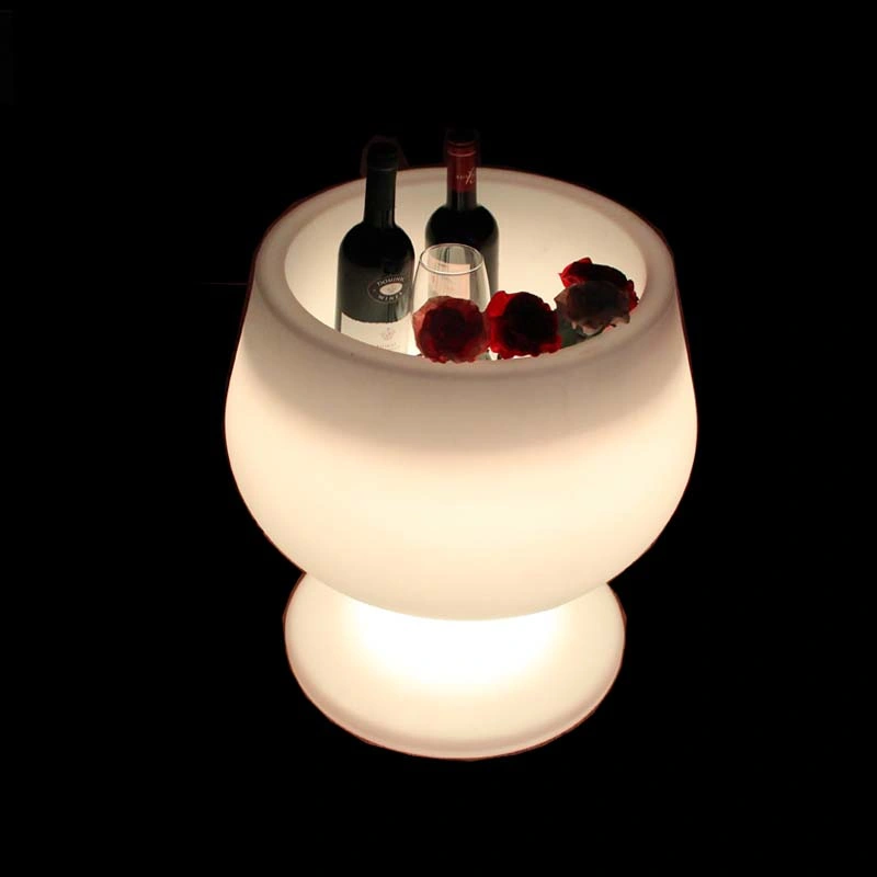 Cafe Furniture LED Wine Bucket Plastic Ice Buckets LED Wine Cooler Bucket for Sale