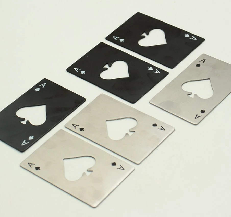 Creative Stainless Steel Playing Card Ace of Spades Beer Bottle Opener