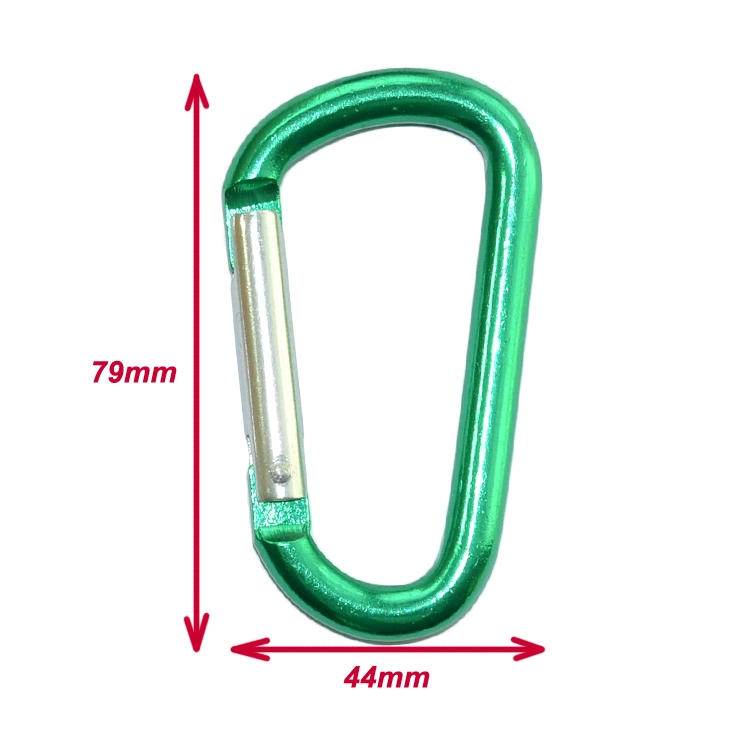 Aluminum Carabiner Lightweight D-Shape Spring Clips for Keychain Climbing Fishing, Hiking Outdoor