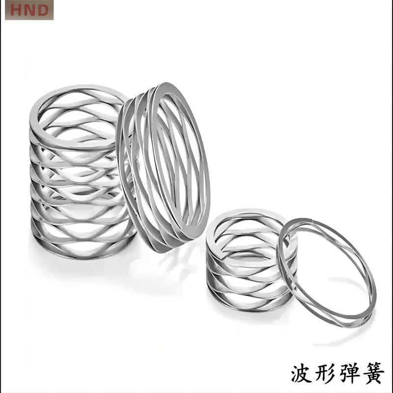 Design of Flat Wire Compression Valve Multiturn Wave Spring Stainless Steel 17-7pH Flat Wire