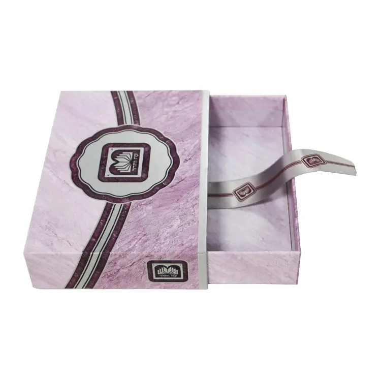 Caixa de cartão de luxo para embalagens de oferta, formato de gaveta com impressão personalizada Caixa de embalagem com extensão de pêlos cosméticos