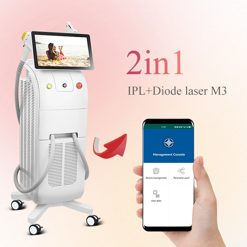 PL opt thérapie permanente IPL Beauté machine+Diode d'enlèvement de cheveux laser