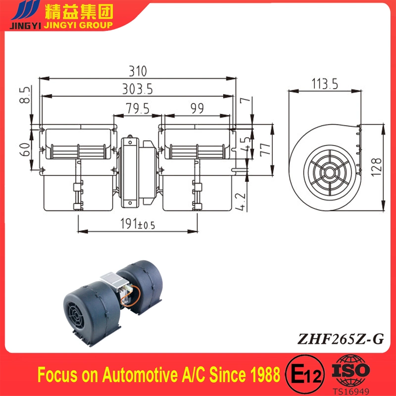 24V Blower Motor for Vehicle Air Conditioner with Electronic Resistors