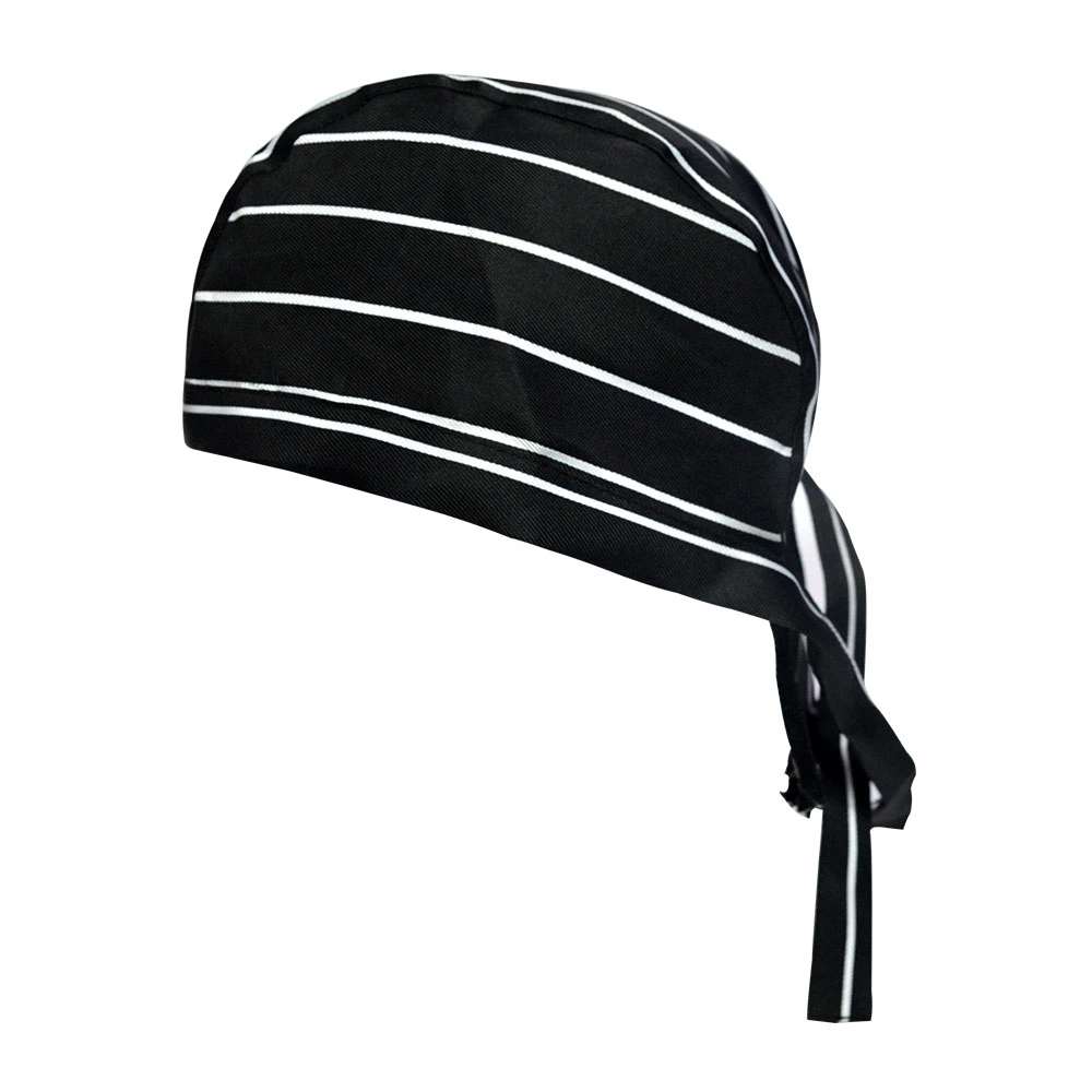 Deportes Verano Hat el poliéster blanco y negro sombrero de pirata rayas Ciclismo Beanie Cap Cap cráneo moda transpirable Ponytail Hat