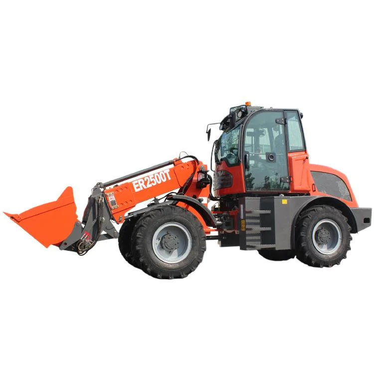 Everun Er2500t 2.5ton Micro Front End Chinese Bucket Compact Small Mini Articulated Telescopic Wheel Loader Price 4WD Machine