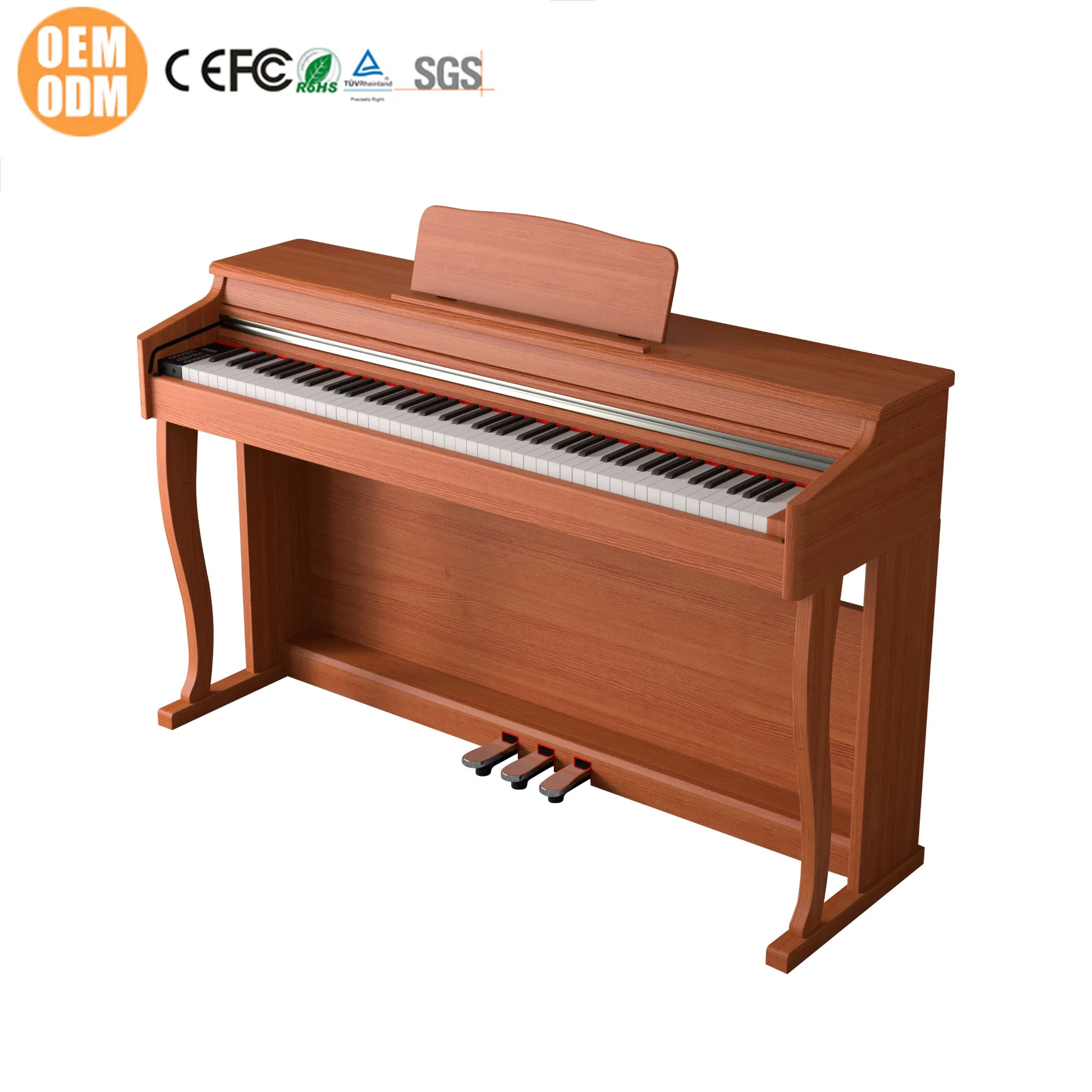 مفاتيح كهربائية ذكية من فئة Grand 88 مفاتيح لوحة مفاتيح قياسية تعمل باللمس MIDI رقمية بيانو