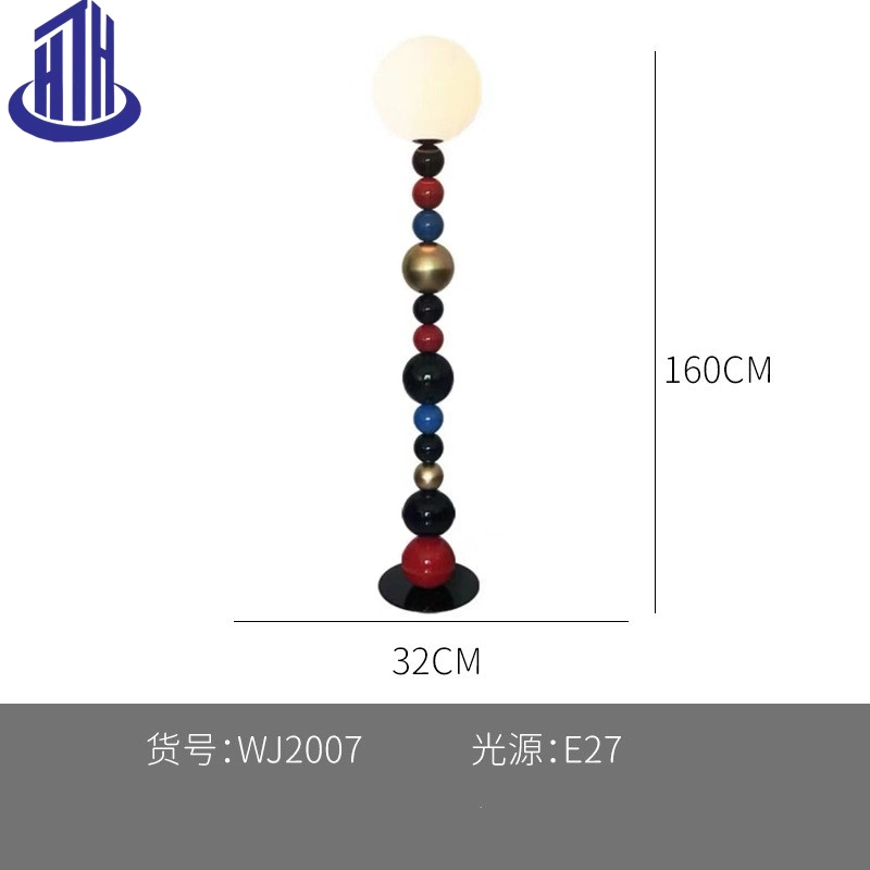 E27 Standard Light D32*H160cm Colorful Beading Glass Ball Floor Lamp (2007)